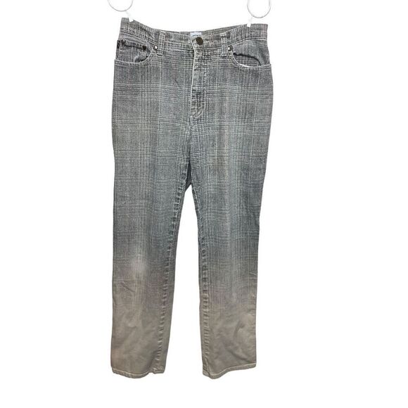 Cavalli Jeans Womens Gray Plaid Wash Straight Leg Pants Size 29 - Picture 1 of 7